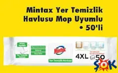 MİNTAX YER TEMİZLİK HAVLUSU MOP UYUMLU 50'Lİ